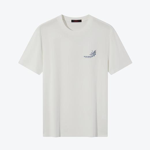 【非遗苗绣蝴蝶妈妈系列】柒牌短袖T恤男夏季薄款圆领透气体恤潮	126T72700 商品图4