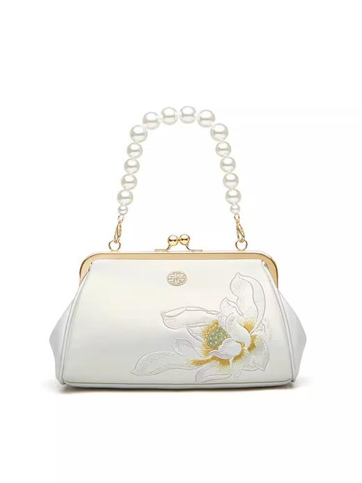 爱莲说新中式旗袍汉服手提单肩斜挎绣花牛皮小包P220251 商品图3