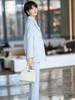 时尚蓝色职业西服套裤新款阔腿裤西装正装 商品缩略图3