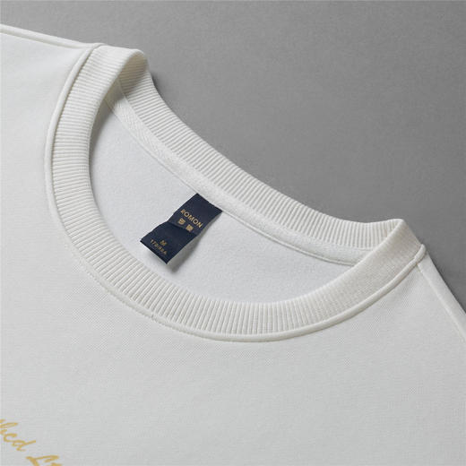 【桑蚕丝混纺】罗蒙春秋男装腰果花小熊印花卫衣男休闲百搭卫衣长袖上衣T恤男 商品图7