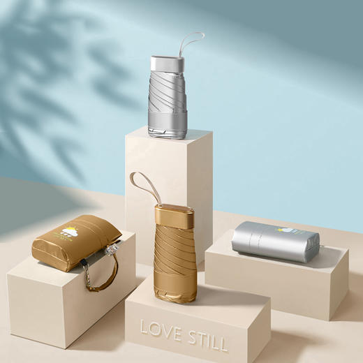 【创新突展开直径92cm】love still第8代钛厚手掌晴雨伞 防晒 UPF50+ 超柔软亲肤伞布 颠覆升级 小巧便携 抗风【G】 商品图3