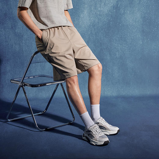 【非遗苗绣蝴蝶妈妈系列】柒牌松紧带短裤男夏季新款休闲直筒男裤	126H70470 商品图3