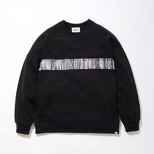 KUON Sakiori Striped Sweatshirt 日本职人手工制裂织拼接卫衣 商品图0