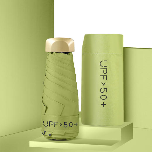 【晴雨出行无忧！精致小巧】晴雨两用小巧便携迷你礼品伞黑胶防晒遮阳太阳伞女扁五折伞，悬垂感高密色丁布 高针密织，有效阻隔紫外线。 商品图6