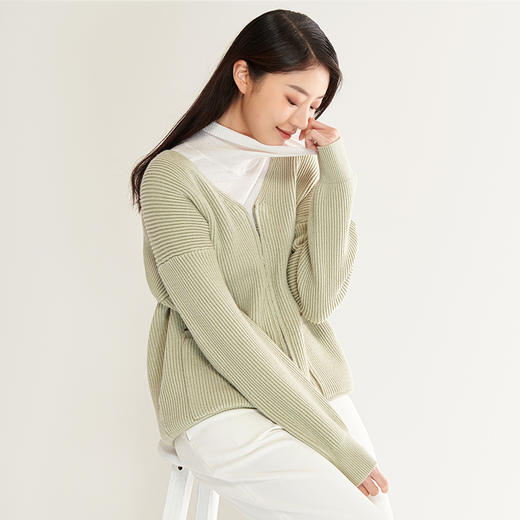 INANDON 拉链休闲针织开衫21901 商品图2