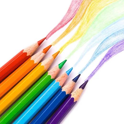 晨光油性彩色铅笔 1盒 可擦儿童彩铅绘画成人学生用彩笔填色笔12色24色36色 商品图4
