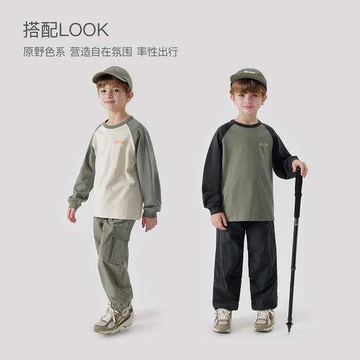 【户外风】马克珍妮秋装新款 男童全棉拼色长袖T恤儿童上衣231256 商品图2