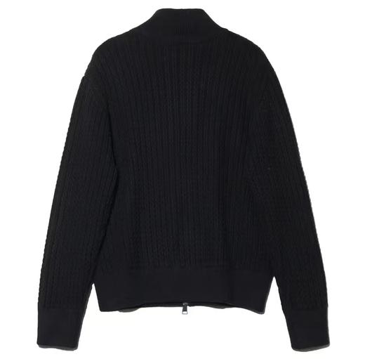 MY127轻奢风男士手工棉质男款长袖休闲百搭黑色纯色秋冬 商品图2