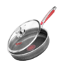 欧乐菲（OLOFE）抗菌平底煎锅316L不锈钢双面蜂窝不粘早餐牛排烙饼烤肉煎蛋锅26cm 商品缩略图4