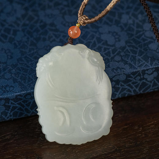 和田玉籽料雕观音挂饰 商品图4