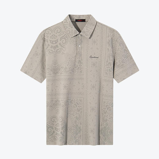 【非遗苗绣蝴蝶妈妈系列】柒牌polo衫男短袖夏季新款时尚满印上衣	126T72630 商品图4