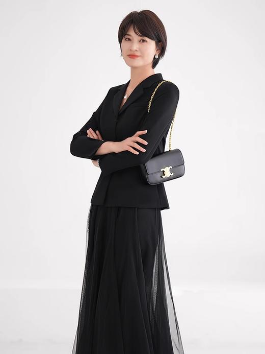 优雅黑色西装套装高级感纱裙气质正装通勤 商品图2