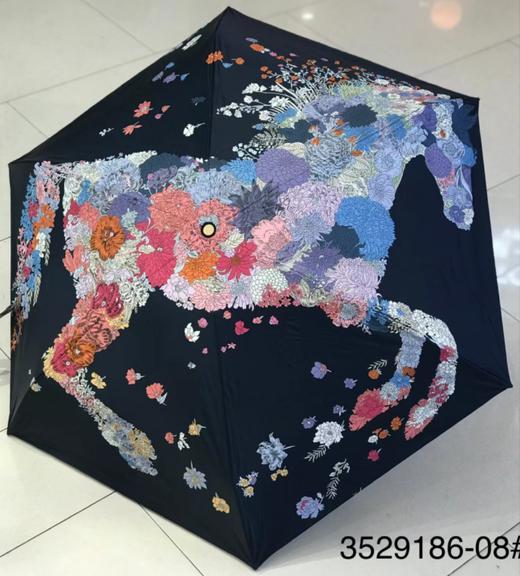 优品堂【如花如歌5】金骨、黑胶、超轻、五折、遮阳防紫外线太阳伞 商品图2