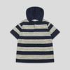 GOODBAI 916撞色条纹连帽针织短袖毛衫 商品缩略图1