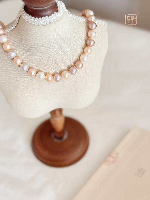 天然彩色珍珠时尚扣项链 商品图3