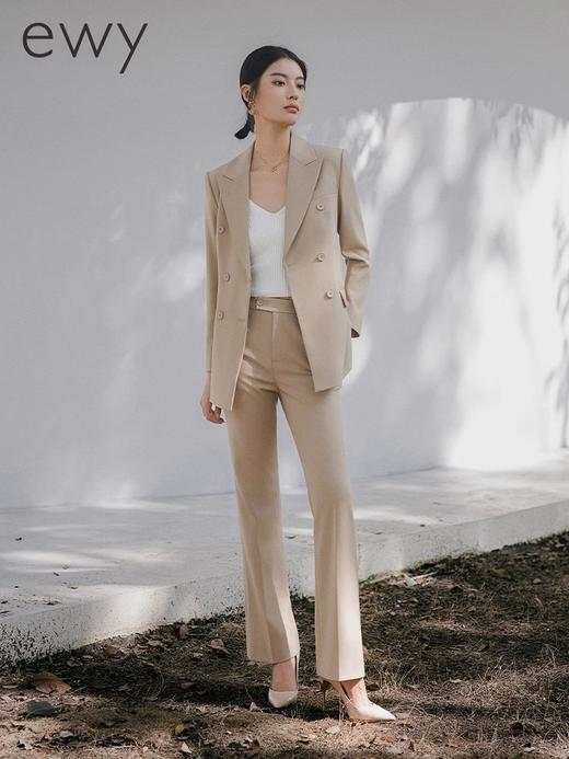 时尚干练卡其色西服外套气质高管工作服主持人西装面试 商品图1