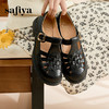 Safiya/索菲娅 2024夏新款休闲镂空复古包头编织罗马凉鞋 SF42115070 商品缩略图5