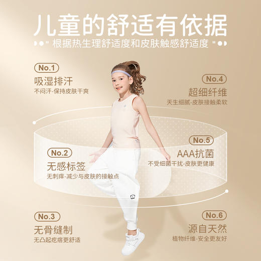 Q21儿童背心夏季无袖薄款男童女童宝宝内穿吸湿排汗打底护肚背心 商品图3