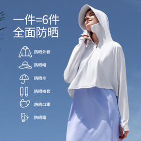 斗篷披肩女款【德国、日本等全球33国 高防晒认证 】素湃斗篷披肩防晒衣upf600+ 全波段原纱冰丝透气防蚊科技防晒服 女款F573