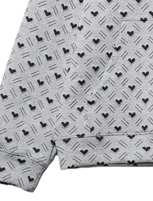 WY51新款简约时尚满印爱心卫衣外套休闲宽松潮流长袖上衣百搭 商品图5