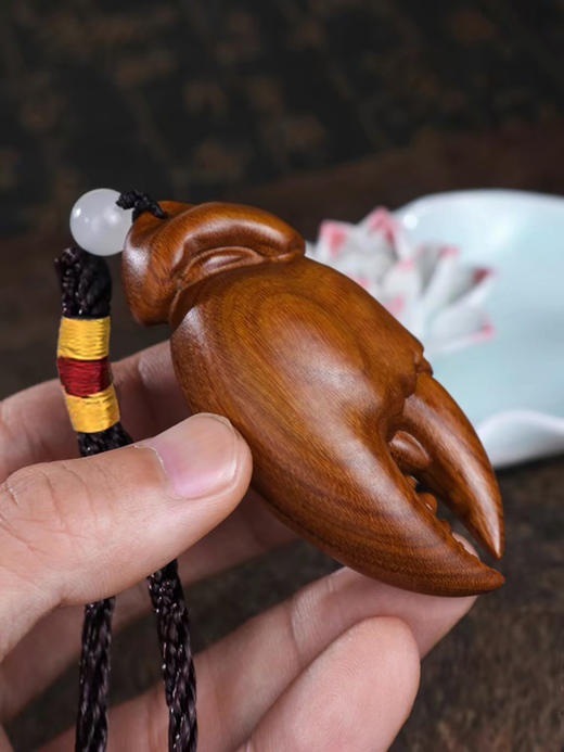 八方来财手里有钱°长蟹钳大叶黄杨挂件 商品图5