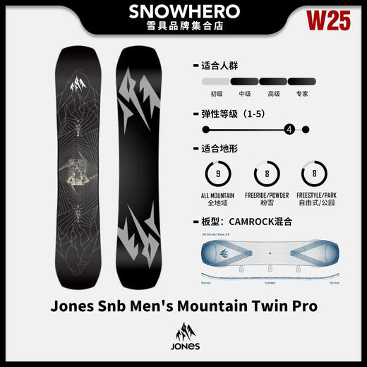 24/25雪季JONES男款野雪板预售 商品图5
