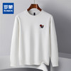 【桑蚕丝混纺】罗蒙春秋男装绣花胸标卫衣男士舒适休闲百搭卫衣圆领长袖T恤上衣男 商品缩略图0