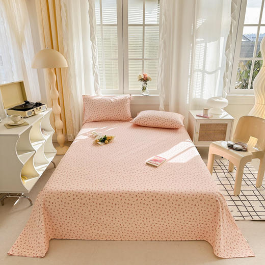 自然醒老粗布床单单件凉席纯棉全棉单人宿舍棉麻夏季凉感亚麻被单三件套JY 商品图2