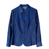 ALBB-新款设计感蓝色牛仔衬衫高级感重工艺刺绣女装修身上衣服 商品缩略图4