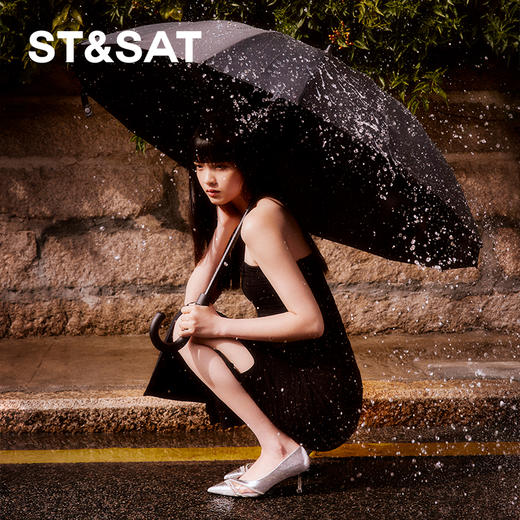 星期六气质尖头闪钻绒面细高跟SSC1114052 商品图1