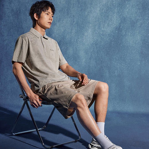 【非遗苗绣蝴蝶妈妈系列】柒牌polo衫男短袖夏季新款时尚满印上衣	126T72630 商品图3