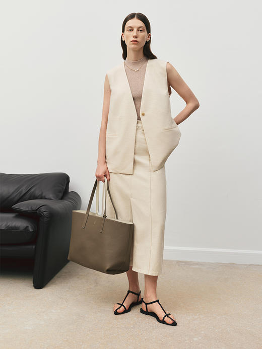 一包两用头层摔纹牛皮耐用双色托特包AB6465243 商品图10