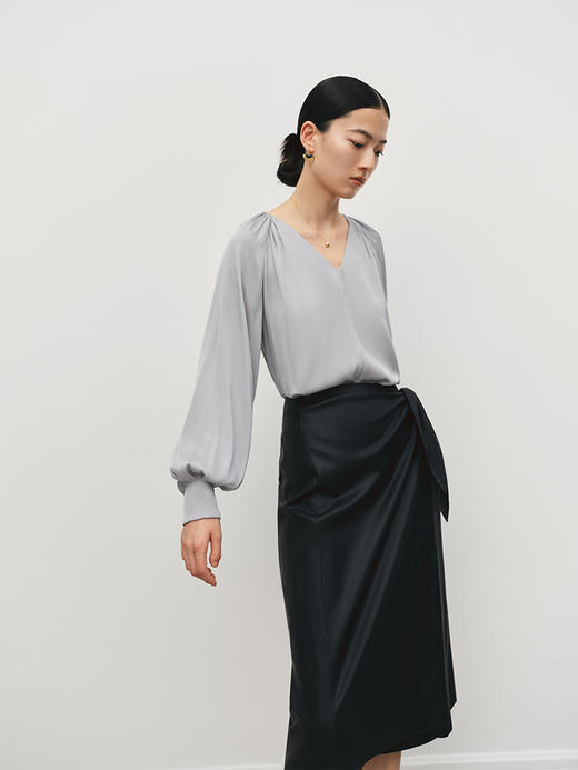 6A级双乔皱真丝上衣FJ4974243 商品图3