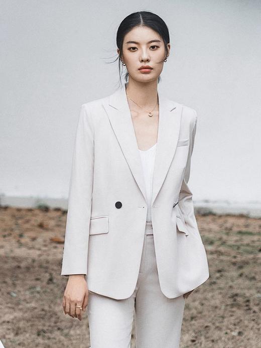 时尚简约米白色西服外套女气质女总裁高管职业装气质西装工装 商品图1