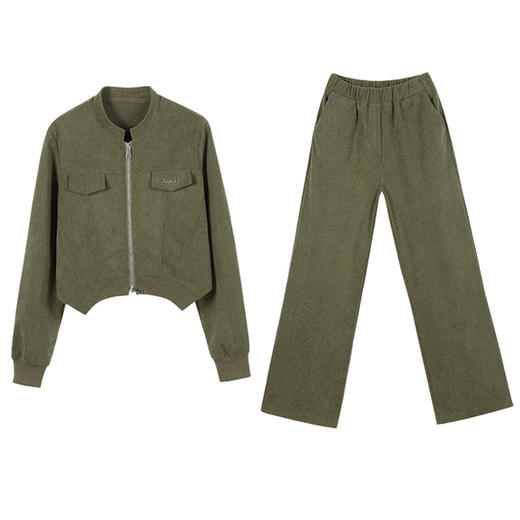 2024春秋新款休闲时尚时髦洋气高级感减龄显瘦灯芯绒两件套LZW-SFLY8851 商品图4