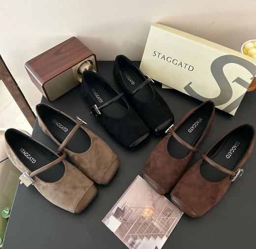 STAGGATD复古一字扣平底单鞋（自营） | 文艺国风，小种高级，舒适时尚 商品图0