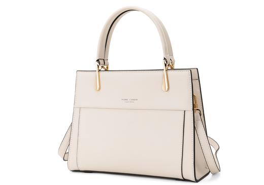 皮尔卡丹白色优雅高级感牛皮女包手提斜挎包 商品图4