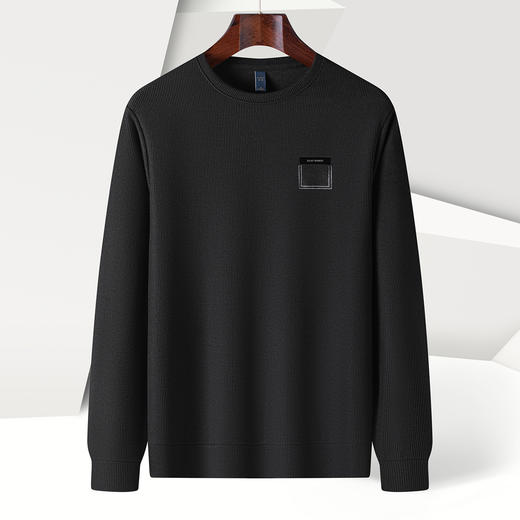 14LP3755214LP37552【竖坑条纹 多色任选】罗蒙春秋男士绣花胸标卫衣男时尚休闲百搭卫衣圆领长袖T恤上衣男 商品图2