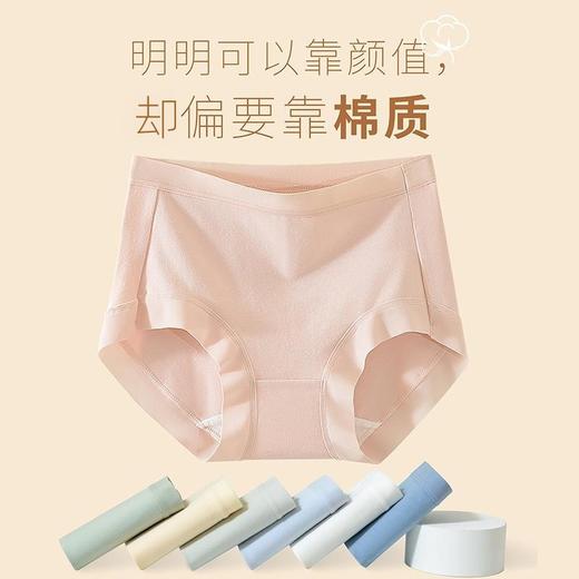 日系温柔舒适风 新疆棉 中高腰纯棉加高底档 不勒大腿 包裹性强 商品图0