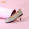 Safiya/索菲娅 2024春新款休闲蝴蝶结羊皮平软底浅口单鞋 SF41111083 商品缩略图4