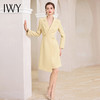 IWY/黄色职业西装裙女春秋正装连衣裙演讲面试通勤ol常规Q1005 商品缩略图1