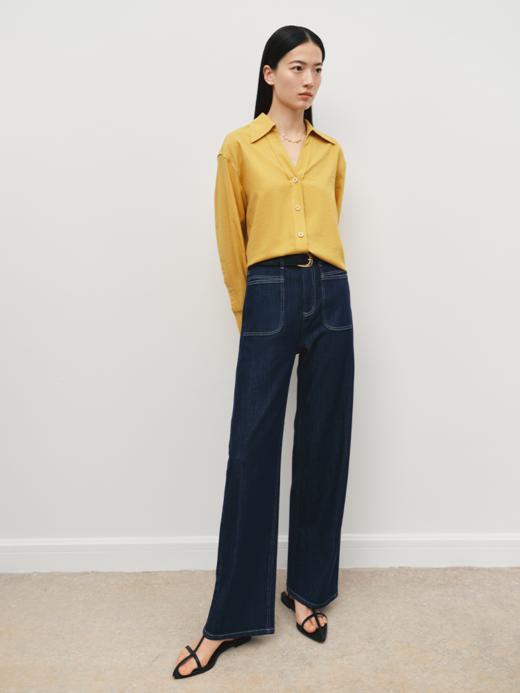 修胯牛仔裤 原牛色直筒牛仔裤FB5156244 商品图6