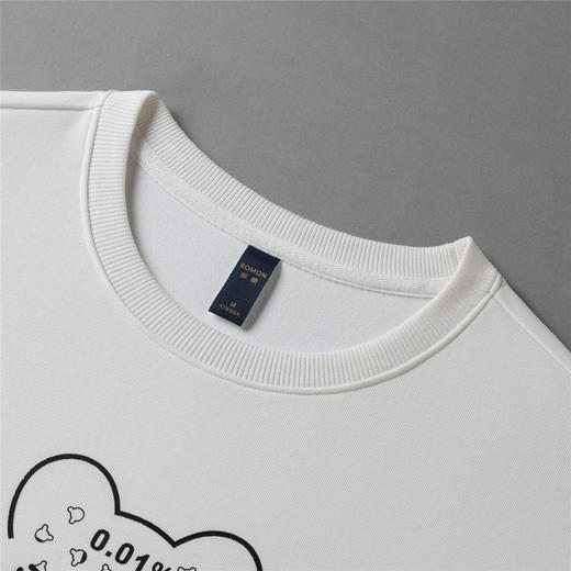 【桑蚕丝混纺】罗蒙春秋男装精美印花卫衣男士休闲百搭卫衣时尚圆领长袖T恤上衣男 商品图7