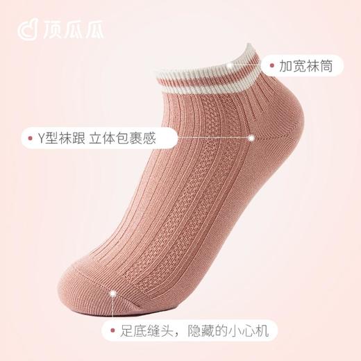 3部顶瓜瓜春夏女士船袜短袜5双装APT42125-5 商品图1