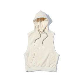 F/CE RE SWEAT HOODY VEST 中性款再生棉廓形连帽马甲