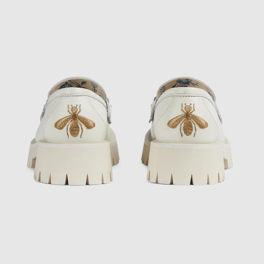GUCCI 古驰 女士马衔扣沟纹鞋底乐福鞋 米色 761987 DS800 9050 商品图1