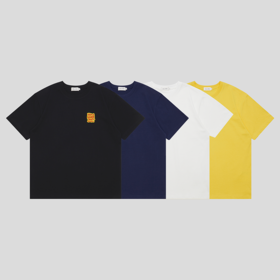 GOODBAI Have a good day刺绣撞色短袖T恤