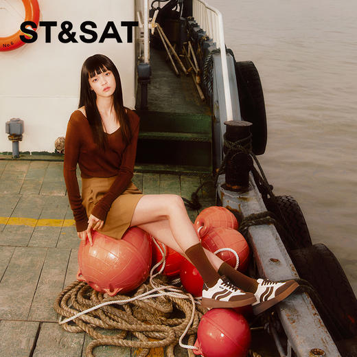 星期六复古德训厚底运动阿甘鞋SSC1112458 商品图3