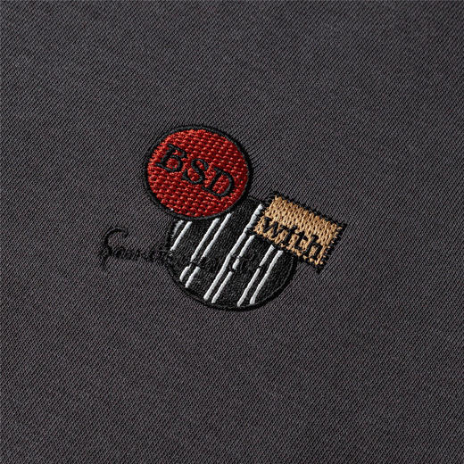 【桑蚕丝混纺】罗蒙春秋男装绣花胸标卫衣男士舒适休闲百搭卫衣圆领长袖T恤上衣男 商品图5