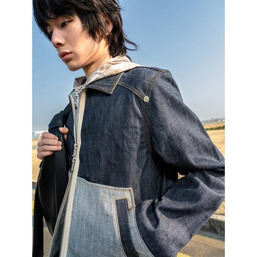 GOODBAI 916 拼接撞色口袋重工牛仔外套 商品图0